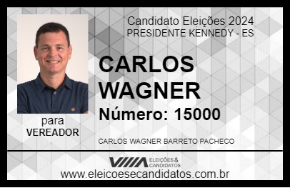 Candidato CARLOS WAGNER 2024 - PRESIDENTE KENNEDY - Eleições