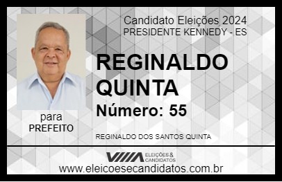 Candidato REGINALDO QUINTA 2024 - PRESIDENTE KENNEDY - Eleições