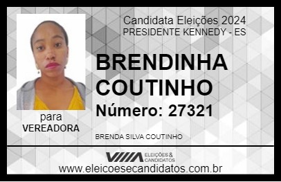 Candidato BRENDINHA COUTINHO 2024 - PRESIDENTE KENNEDY - Eleições