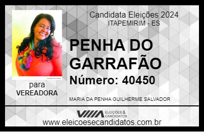 Candidato PENHA DO GARRAFÃO 2024 - ITAPEMIRIM - Eleições