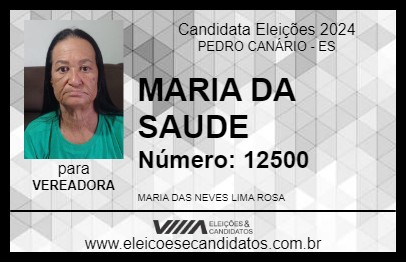 Candidato MARIA DA SAUDE 2024 - PEDRO CANÁRIO - Eleições