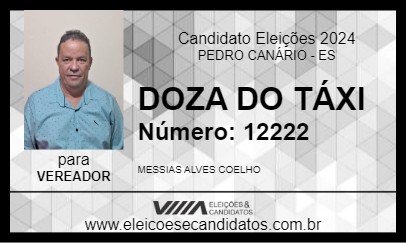 Candidato DOZA DO TÁXI 2024 - PEDRO CANÁRIO - Eleições