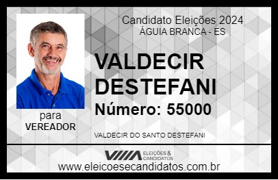 Candidato VALDECIR DESTEFANI 2024 - ÁGUIA BRANCA - Eleições