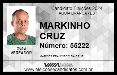 Candidato MARKINHO CRUZ 2024 - ÁGUIA BRANCA - Eleições