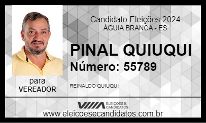 Candidato PINAL QUIUQUI 2024 - ÁGUIA BRANCA - Eleições