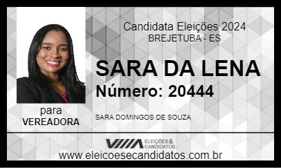 Candidato SARA DA LENA 2024 - BREJETUBA - Eleições