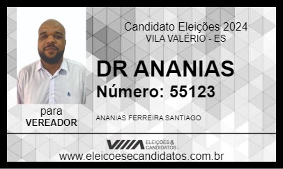 Candidato DR ANANIAS 2024 - VILA VALÉRIO - Eleições