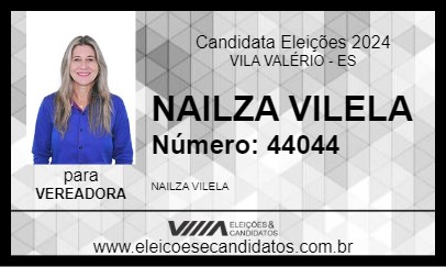 Candidato NAILZA VILELA 2024 - VILA VALÉRIO - Eleições