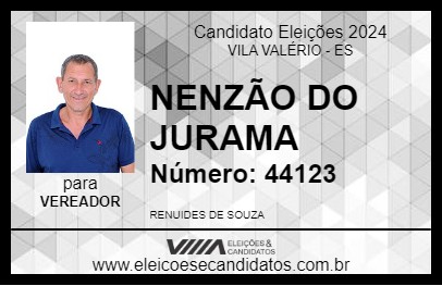 Candidato NENZÃO DO JURAMA 2024 - VILA VALÉRIO - Eleições