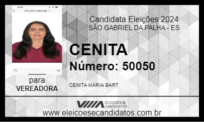 Candidato CENITA 2024 - SÃO GABRIEL DA PALHA - Eleições