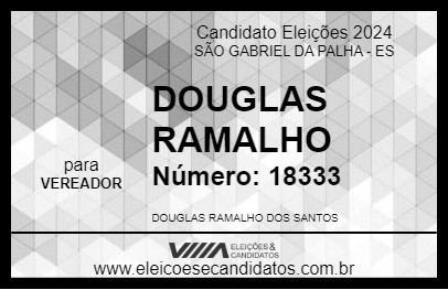 Candidato DOUGLAS RAMALHO 2024 - SÃO GABRIEL DA PALHA - Eleições