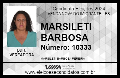 Candidato MARSILETI BARBOSA 2024 - VENDA NOVA DO IMIGRANTE - Eleições