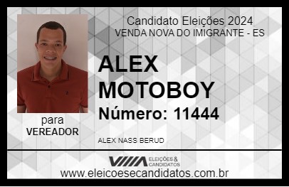 Candidato ALEX MOTOBOY 2024 - VENDA NOVA DO IMIGRANTE - Eleições