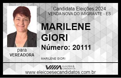 Candidato MARILENE GIORI 2024 - VENDA NOVA DO IMIGRANTE - Eleições