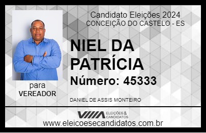 Candidato NIEL DA PATRÍCIA 2024 - CONCEIÇÃO DO CASTELO - Eleições