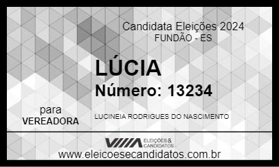 Candidato LÚCIA 2024 - FUNDÃO - Eleições