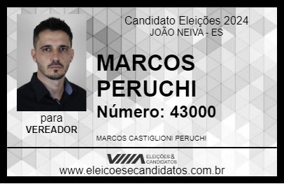 Candidato MARCOS PERUCHI 2024 - JOÃO NEIVA - Eleições