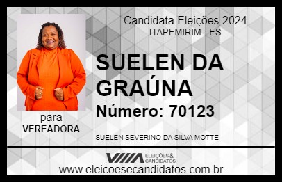 Candidato SUELEN DA GRAÚNA 2024 - ITAPEMIRIM - Eleições