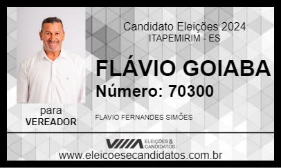 Candidato FLÁVIO GOIABA 2024 - ITAPEMIRIM - Eleições