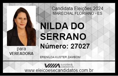 Candidato NILDA DO SERRANO 2024 - MARECHAL FLORIANO - Eleições