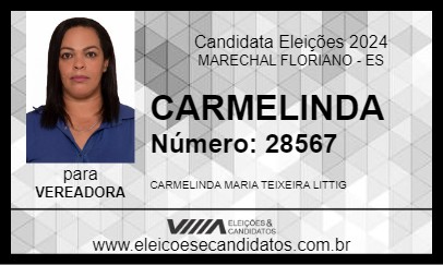 Candidato CARMELINDA 2024 - MARECHAL FLORIANO - Eleições