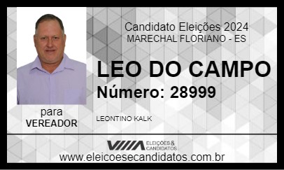 Candidato LEO DO CAMPO 2024 - MARECHAL FLORIANO - Eleições