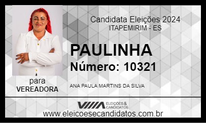 Candidato PAULINHA 2024 - ITAPEMIRIM - Eleições