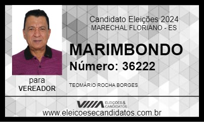 Candidato MARIMBONDO 2024 - MARECHAL FLORIANO - Eleições