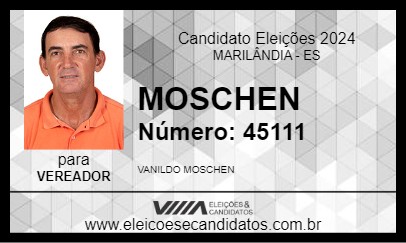 Candidato MOSCHEN 2024 - MARILÂNDIA - Eleições