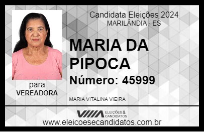 Candidato MARIA DA PIPOCA 2024 - MARILÂNDIA - Eleições