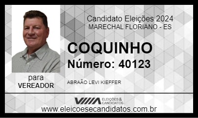 Candidato COQUINHO 2024 - MARECHAL FLORIANO - Eleições