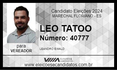 Candidato LEO TATOO 2024 - MARECHAL FLORIANO - Eleições