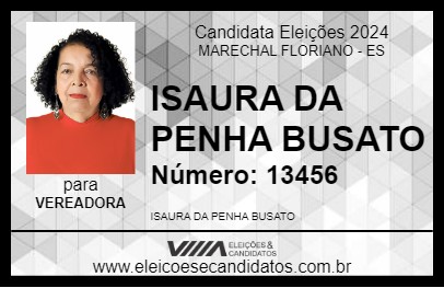 Candidato ISAURA DA PENHA BUSATO 2024 - MARECHAL FLORIANO - Eleições