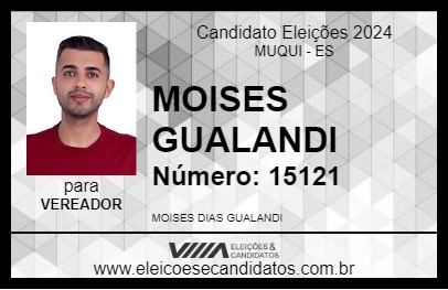 Candidato MOISES GUALANDI 2024 - MUQUI - Eleições