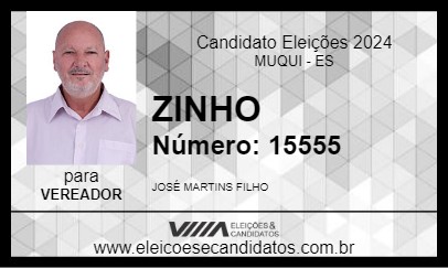 Candidato ZINHO 2024 - MUQUI - Eleições