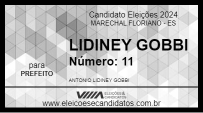 Candidato LIDINEY GOBBI 2024 - MARECHAL FLORIANO - Eleições