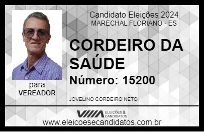 Candidato CORDEIRO DA SAÚDE 2024 - MARECHAL FLORIANO - Eleições