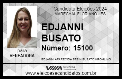 Candidato EDJANNI BUSATO 2024 - MARECHAL FLORIANO - Eleições