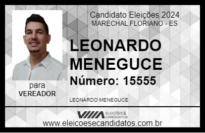 Candidato LEONARDO MENEGUCE 2024 - MARECHAL FLORIANO - Eleições