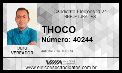 Candidato THOCO 2024 - BREJETUBA - Eleições