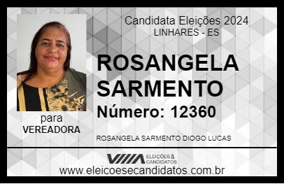 Candidato ROSÂNGELA PESCADORA 2024 - LINHARES - Eleições