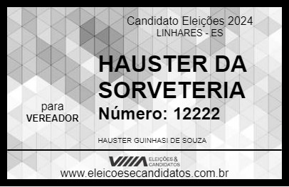 Candidato HAUSTER DA SORVETERIA 2024 - LINHARES - Eleições