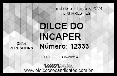 Candidato DILCE 2024 - LINHARES - Eleições