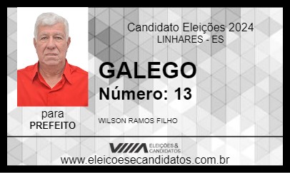 Candidato GALEGO 2024 - LINHARES - Eleições