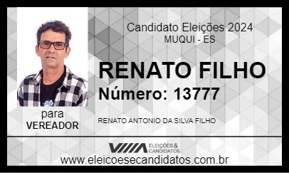 Candidato RENATO FILHO 2024 - MUQUI - Eleições