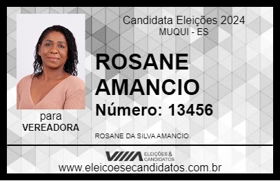 Candidato ROSANE AMANCIO 2024 - MUQUI - Eleições