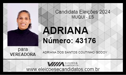 Candidato ADRIANA 2024 - MUQUI - Eleições