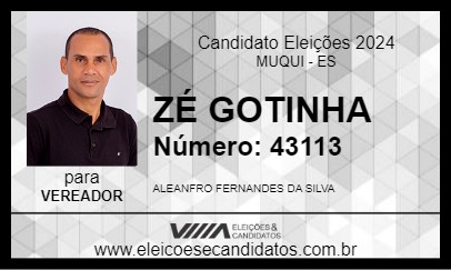 Candidato ZÉ GOTINHA 2024 - MUQUI - Eleições