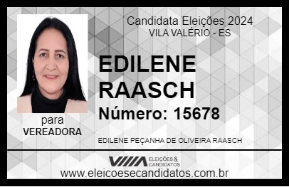 Candidato EDILENE RAASCH 2024 - VILA VALÉRIO - Eleições