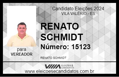 Candidato RENATO SCHMIDT 2024 - VILA VALÉRIO - Eleições